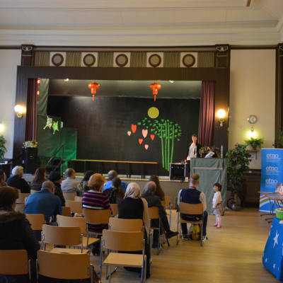 Publiken vid Mirahusets evenemang kring Nej till hatprat