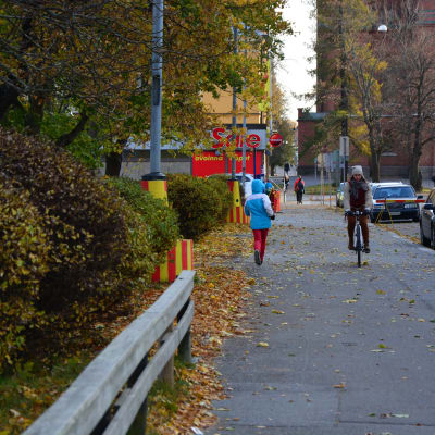 Löv på Kyrkoesplanaden.