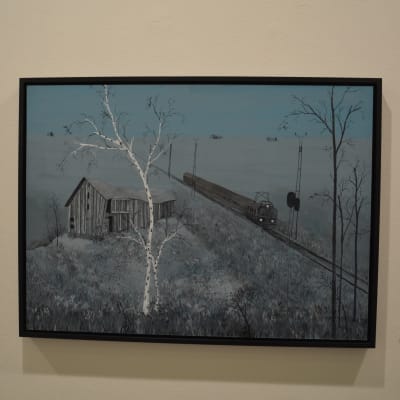 Fredrik Lindbergs tavla utställd på Galleri Elverket i Ekenäs.