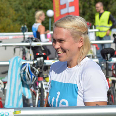 Sandra Sundvik förbereder sig för sitt triathlon