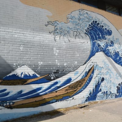 Graffiti på avloppsreningsverket i Kokon i Borgå.