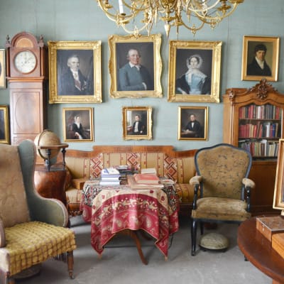 Biblioteket på Stensböle gård.