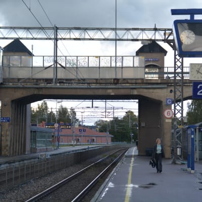Järnvägsstation i Karis.
