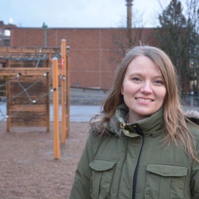 Lena Granback gör sin praktik som skolcoach på Vasa övningsskola.