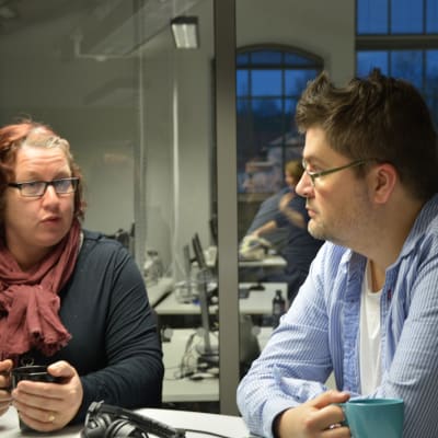 Annette Palanen och Jean Lindén i Morgonparlamentet