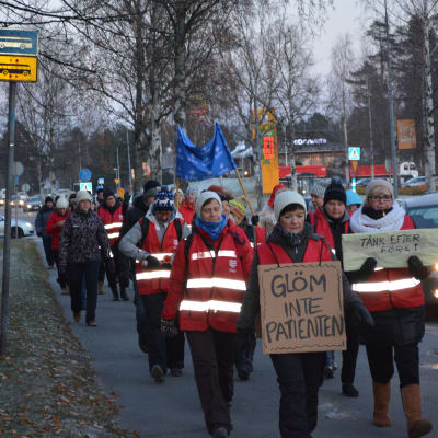 Demonstration för Jakobstads sjukhus