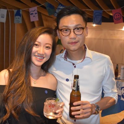 Anita Cheung och hennes pojkvän uppskattar finskt öl och prisbelönt finsk gin & tonic.