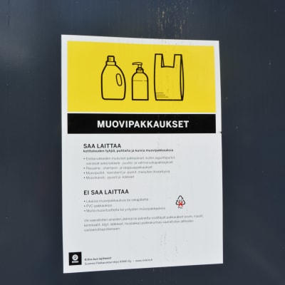 Rinkis plaståtervinning i Roparnäs i Vasa.
