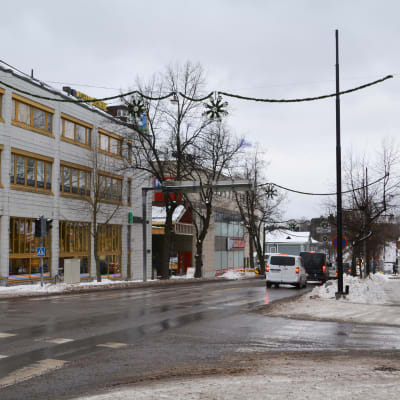 Mannerheimgatan i Borgå under vintern