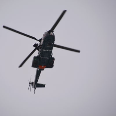 Gränsbevakningens helikopter i Lovisa 14.11.16