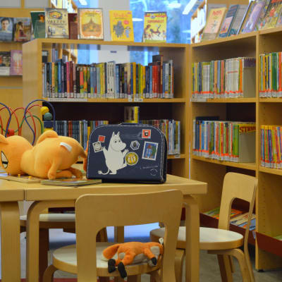 Barnböcker i Söderkulla bibliotek i Sibbo