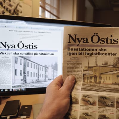 Nya Östis på papper och på webben