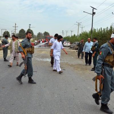 Afghanska säkerhetsstyrkor i Kunduz den 29 juli 2015.