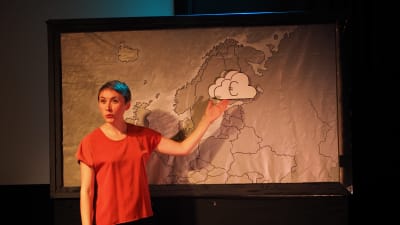 Sandrina Lindgren och krisväderrapporten.