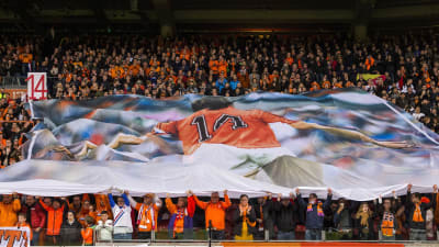 Tifo på Johan Cruyff, Amsterdam, mars 2016.