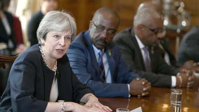 Theresa May i möte med karibiska regeringschefer.