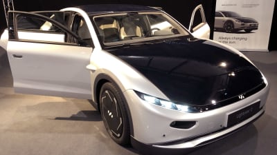 Lightyear 0-bilen som använder solcellsenergi. 