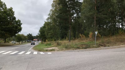 Korsningen av Järnvägsgatan och Liljendalsgatan i Ekenäs.
