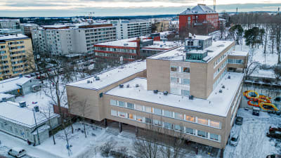 Flygfoto på en byggnad