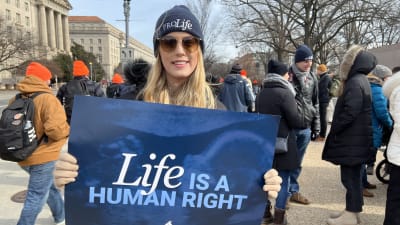 Ellen Whitman har kommit från Ohio till Washington för att delta i anti-abortevenemanget March for Life.