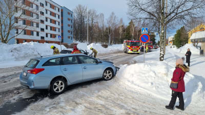 Trafikolycka på Brändö i Vasa.