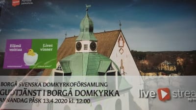 Info om strömmad gudstjänst från Borgå domkyrka.
