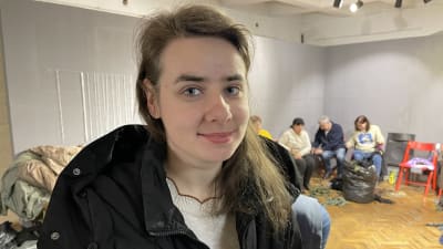 Bohdana Syniakevych i ett center för frivilliga i Lviv.