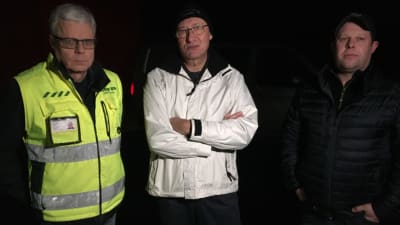 Tom Eliasson från Destia, Solbergbon Kaj Karlstedt och entreprenören Thomas Lindqvist.