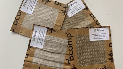 Olika linmaterial. 