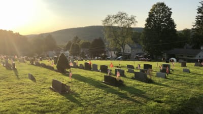 Begravningsplats i Susquehanna i Pennsylvania.