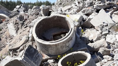 Betongringar i naturen