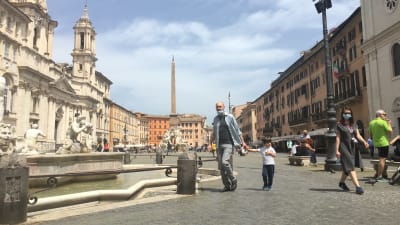 Piazza Navona i Rom 17.5.2020