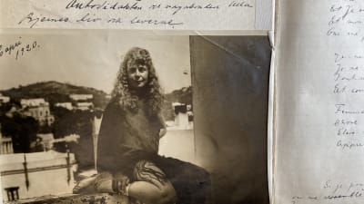 Ulla Bjerne på Capri 1920, bild ur hennes dagbok.