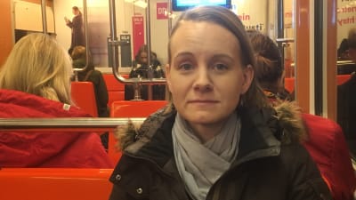 Jenny Fredriksson åker metro