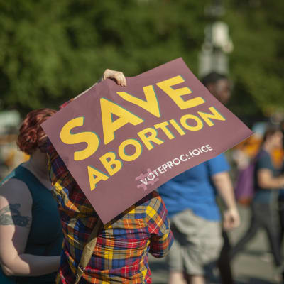 Demonstration gällande abort i New York, USA.