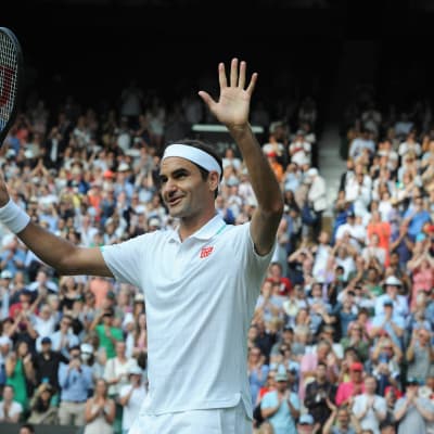 Rober Federer firar.