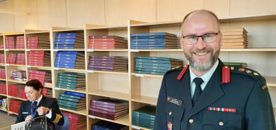 Överste Vince Kirstein från Kanada, befälhavare för Natos trupper i Lettland.