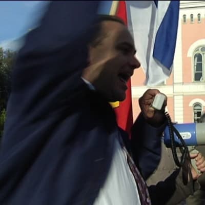 Tal på torget i Lovisa 14.10.2012