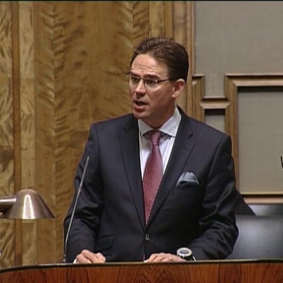 Statsminister Jyrki Katainen i riksdagen