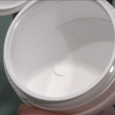 Magnesiumsitraatti-pakkaus.