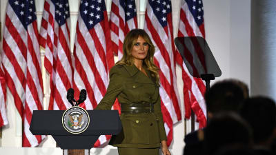 Melania Trump efter att ha hållit tal under Republikanernas konvent 25.8.2020