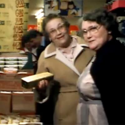 Finländare hamstrar smör i Kapellskär, Yle 1984