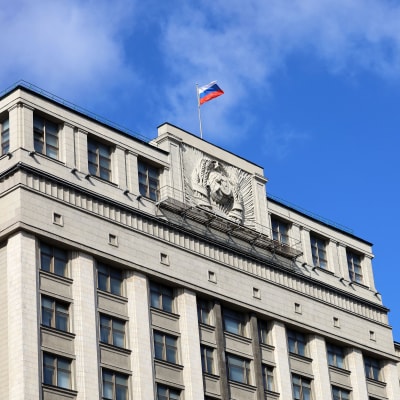 Statsdumabyggnaden i Moskva fotograferad den 1 mars i år. 
