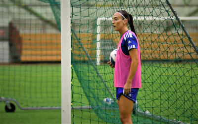 Soccer player Linda Nyman at HJK's training.