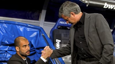Pep Guardiola och José Mourinho.