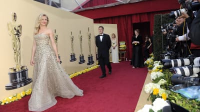 Cameron Diaz med en Oscar de la Renta kläning på den 82:a Academy Awards.