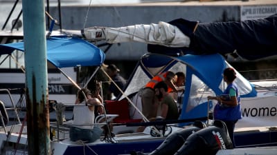 Guatemalansk militär ombord på den holländska abortbåten 23.2.2017