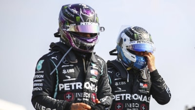 Lewis Hamilton och Valtteri Bottas.