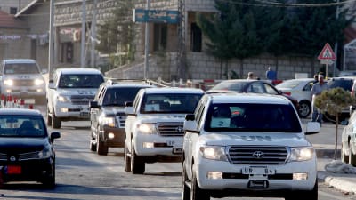 Internationella inspektörer tilläts in i Syrien år 2013, efter att det ratificerade den internationella konventionen mot kemiska vapen