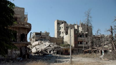 Ett sönderbombat Homs.